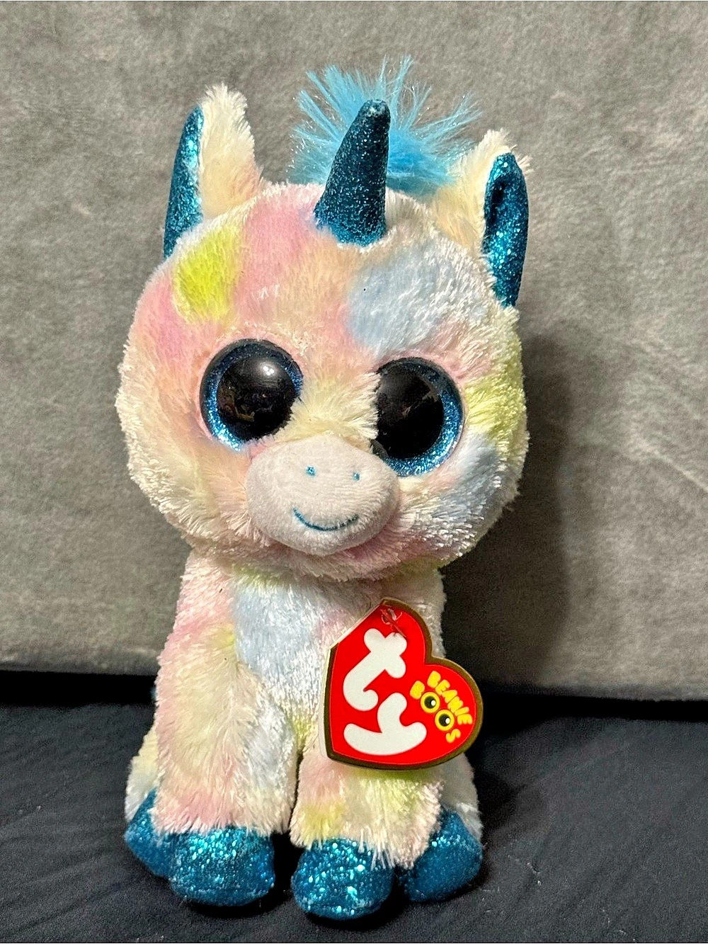 Ty Blitz the Unicorn Plush Unicorn Pink & Blue